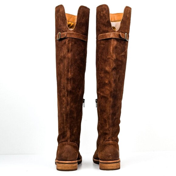 Kork Ease Women Addison Distress Suede OTK Zip Buckle Tall Boots size 7 - Picture 4 of 10